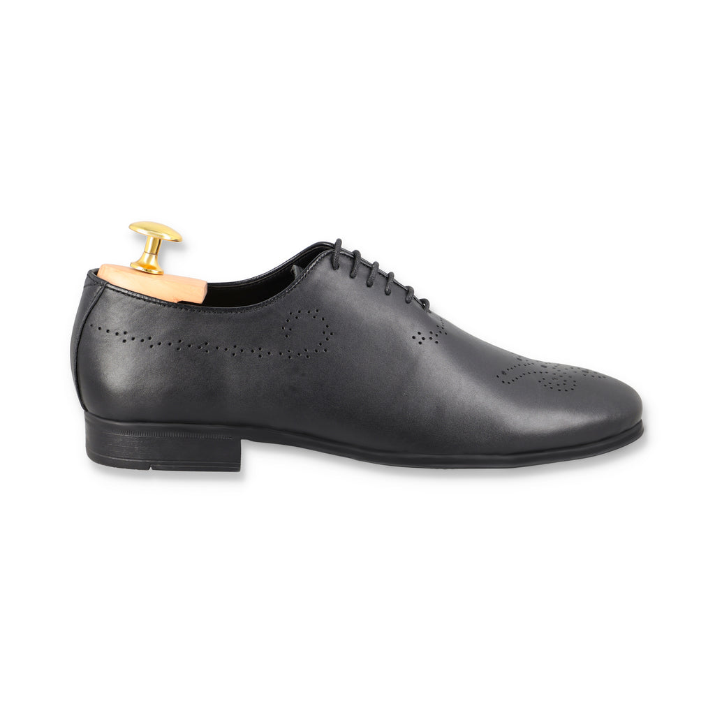 Lace-up Brogue Oxfords - Black