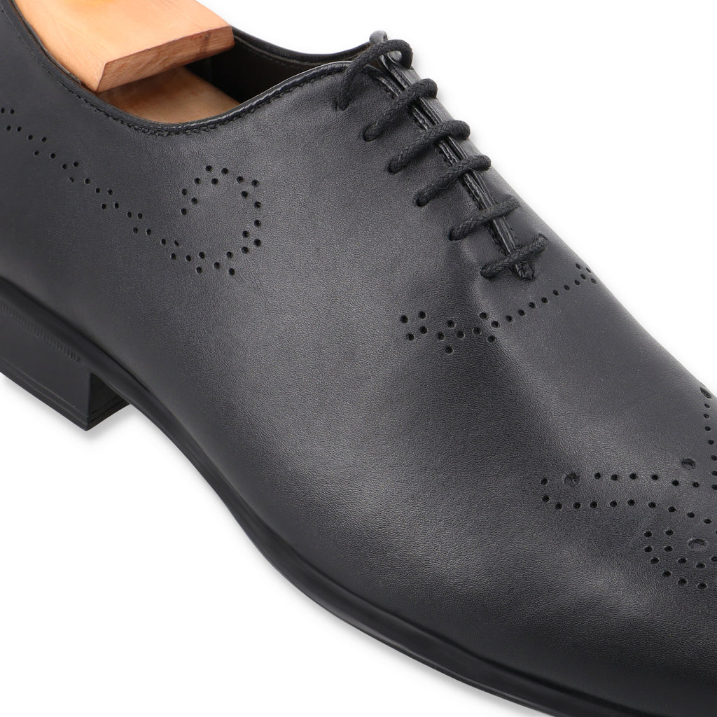 Lace-up Brogue Oxfords - Black