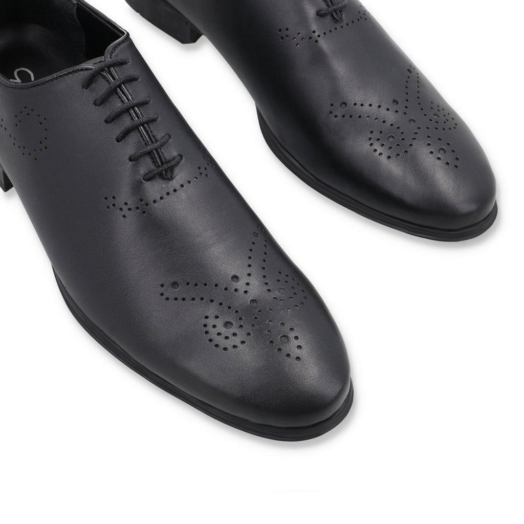 Lace-up Brogue Oxfords - Black