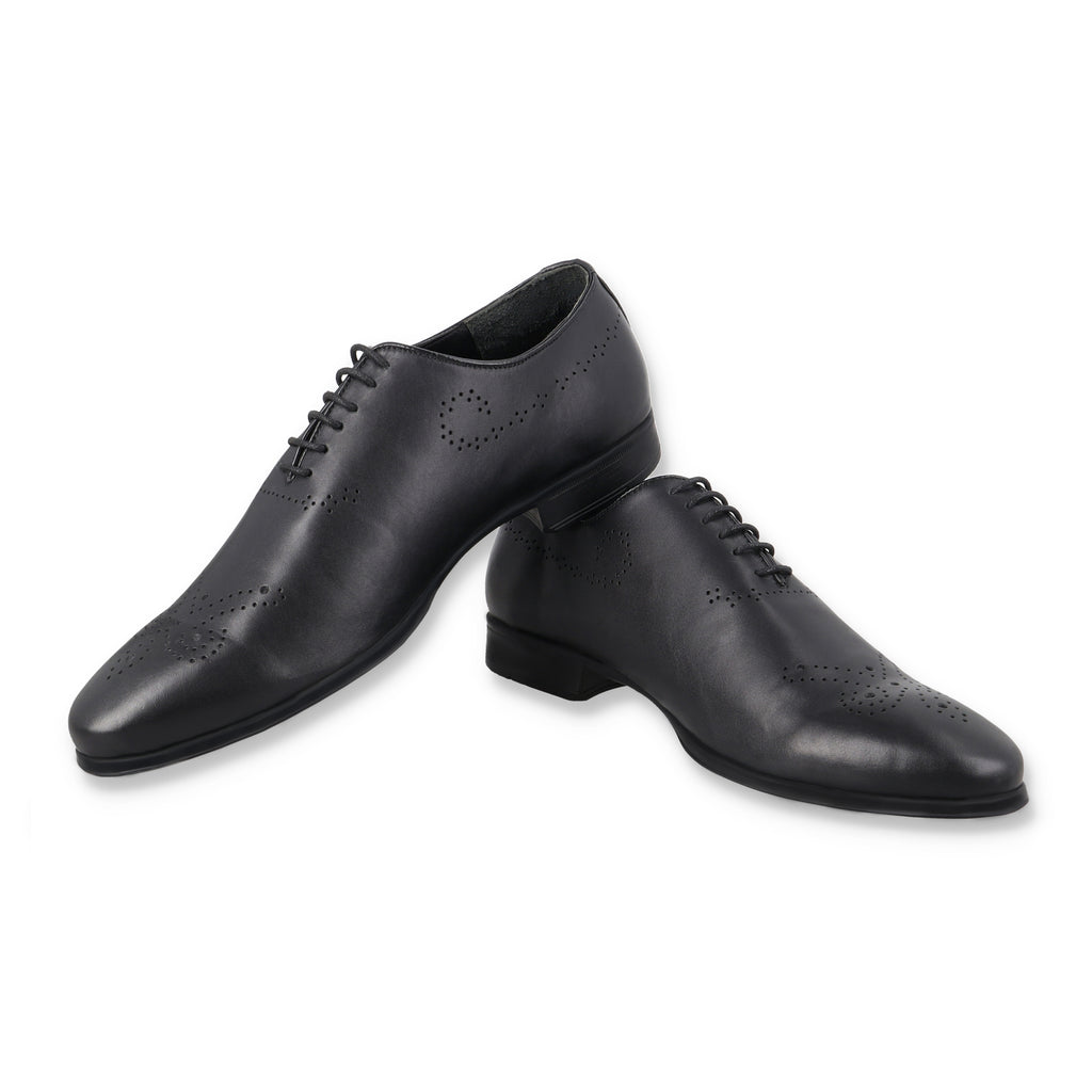 Lace-up Brogue Oxfords - Black