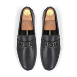 FHS Logo Buckled Moccasins - Black
