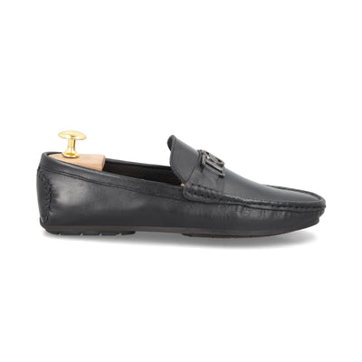FHS Logo Buckled Moccasins - Black