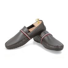 Load image into Gallery viewer, FHS Logo &amp; Strip Moccasins - Brown