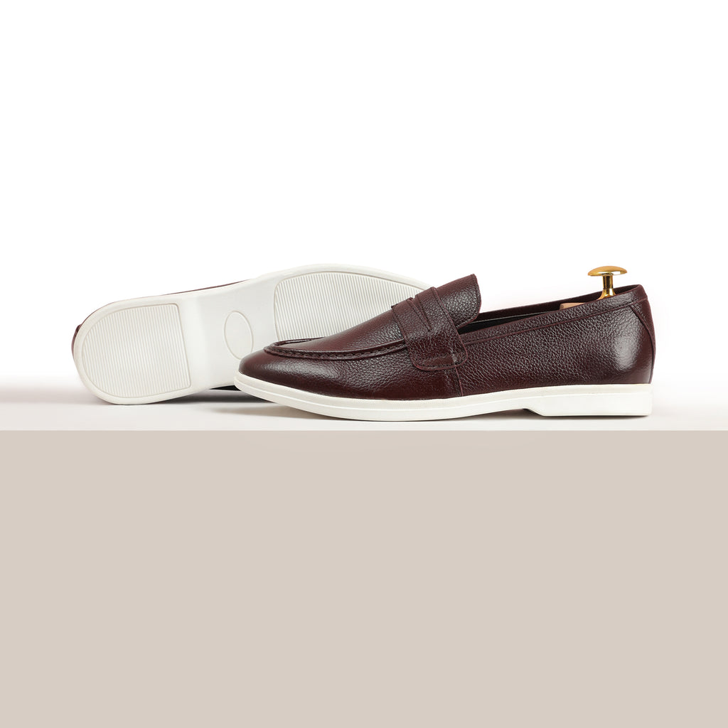 Modern Penny Loafers - Maroon