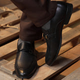 Twisted Rope Loafers-Black