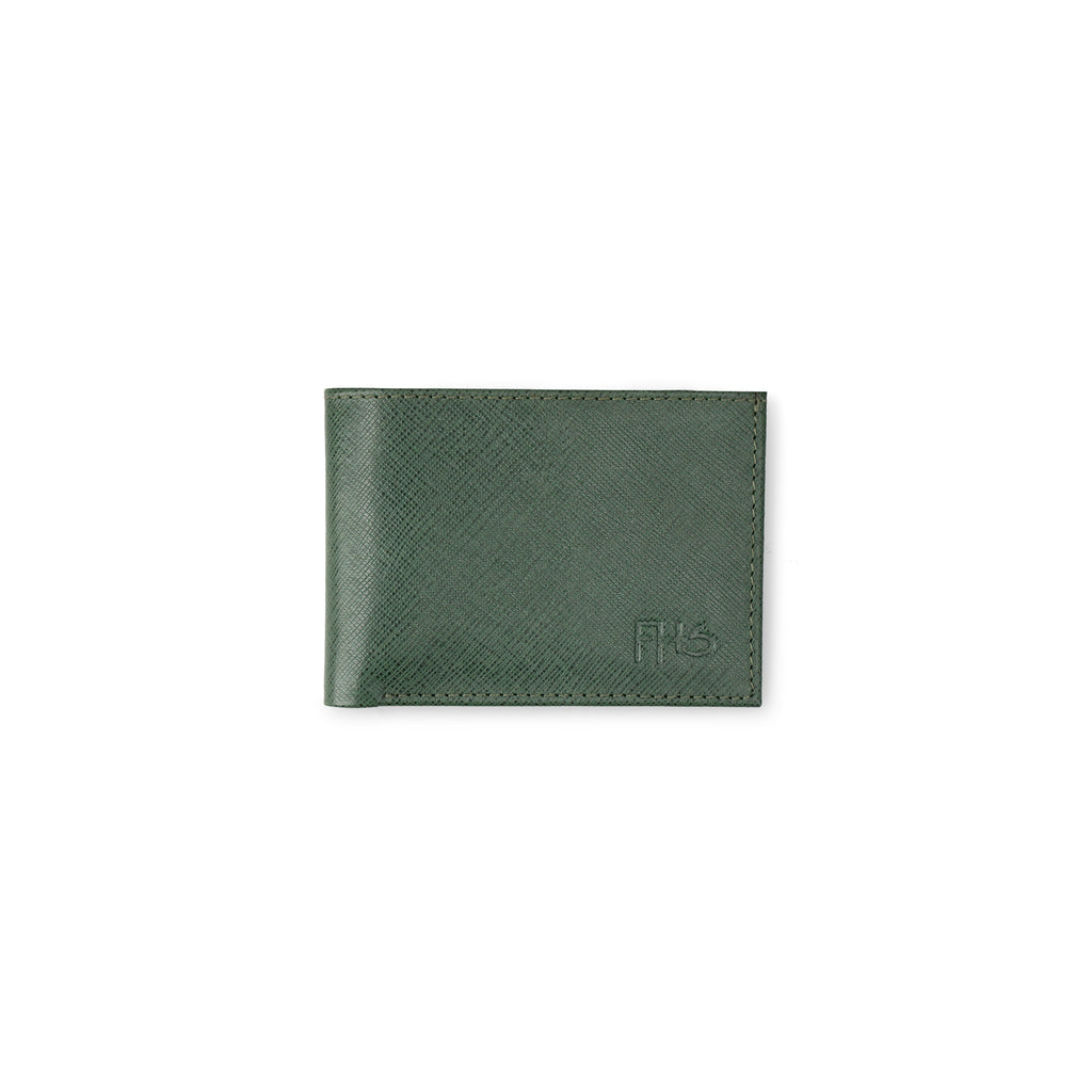 Green Saffiano Leather Wallet