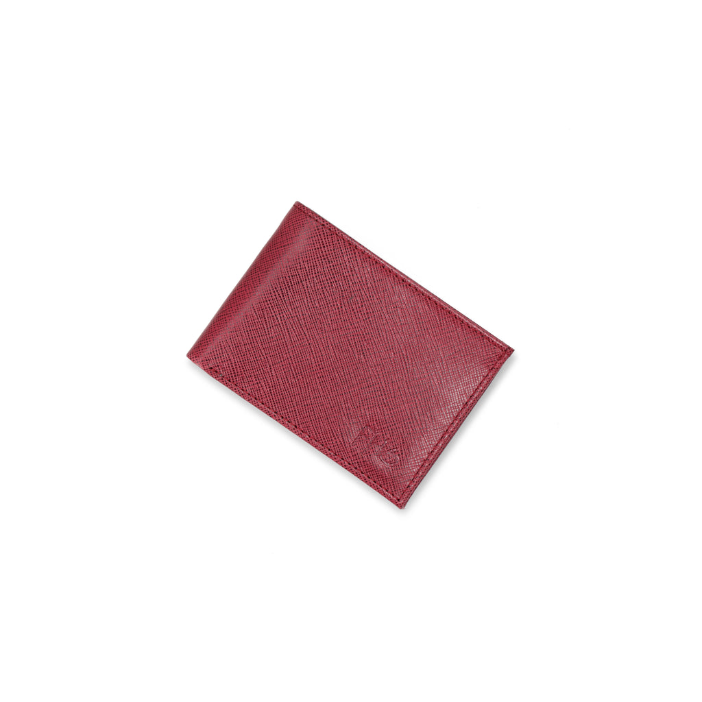 Maroon Saffiano Leather Wallet