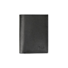 Load image into Gallery viewer, Sleek-Fold Leather Wallet - Black