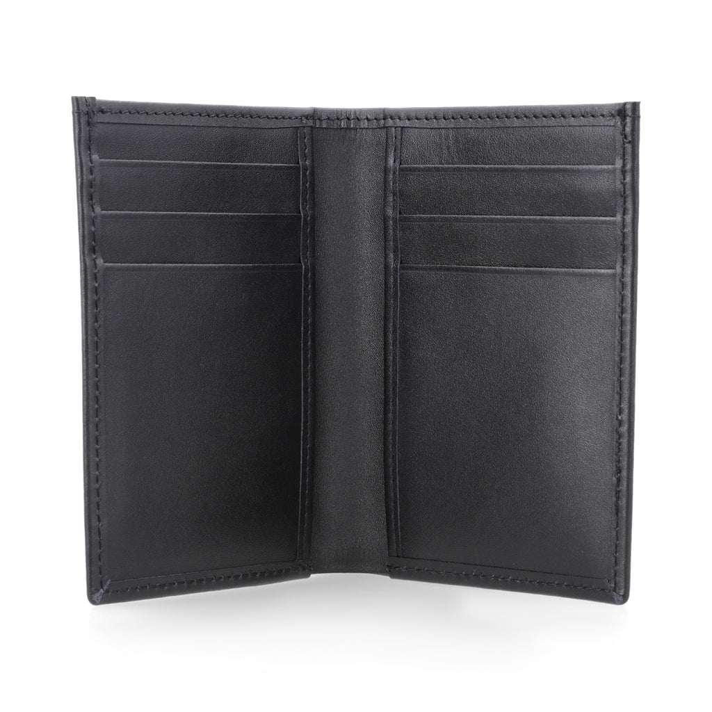Sleek-Fold Leather Wallet - Black
