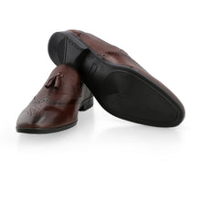 Load image into Gallery viewer, Unique Tassel Brogue Loafers-Brown