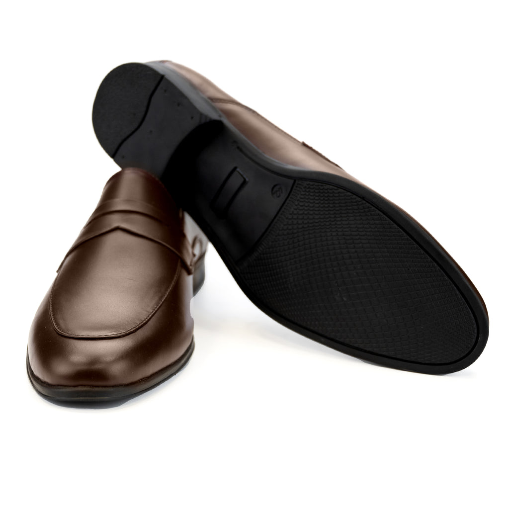Dual Tone Leather Loafer - Brown