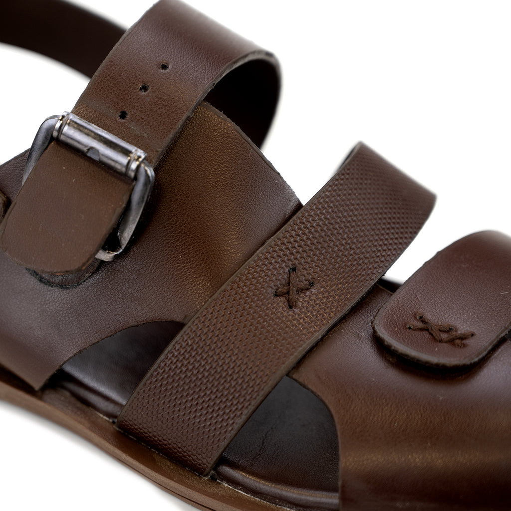 Strapped Sandals-Brown