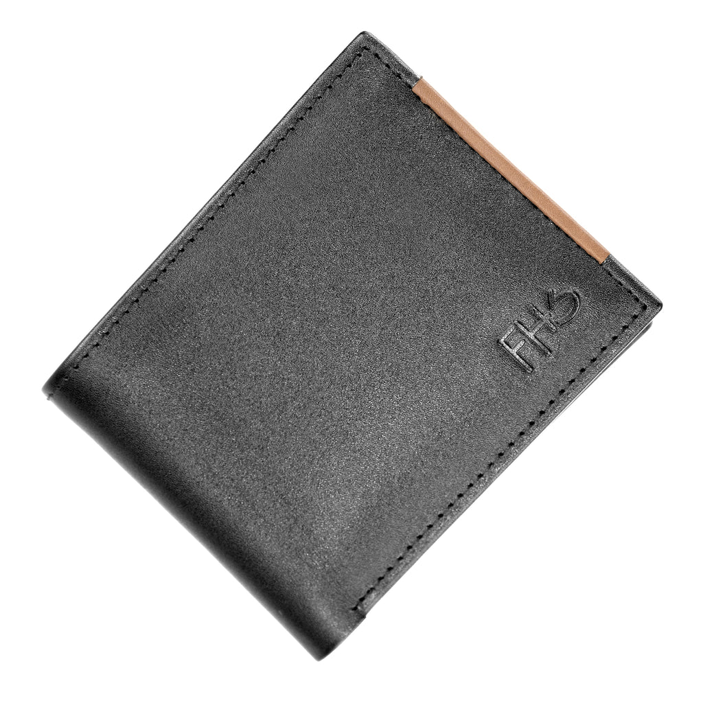 Solid Colored Bi-fold Wallet-Black