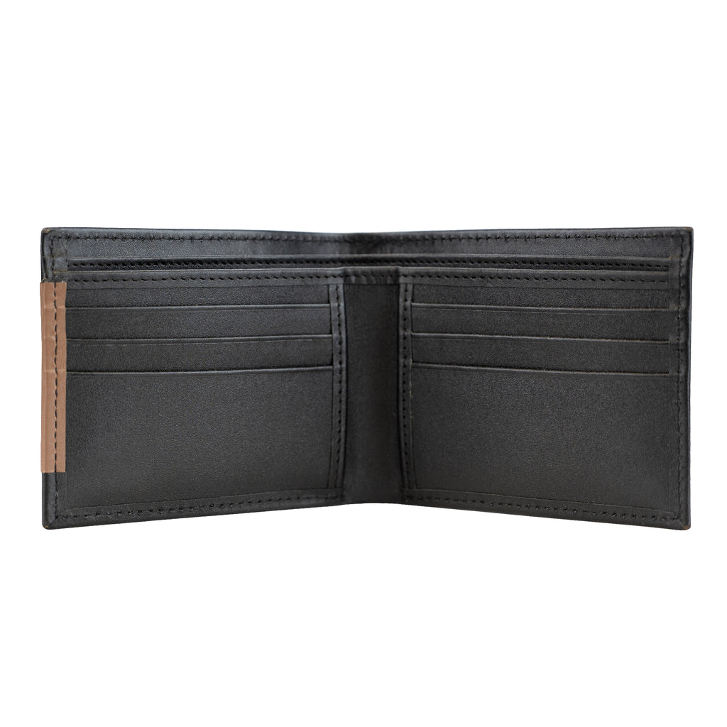 Solid Colored Bi-fold Wallet-Black