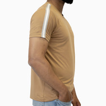 Load image into Gallery viewer, Striped Sleeves Brown V-Neck