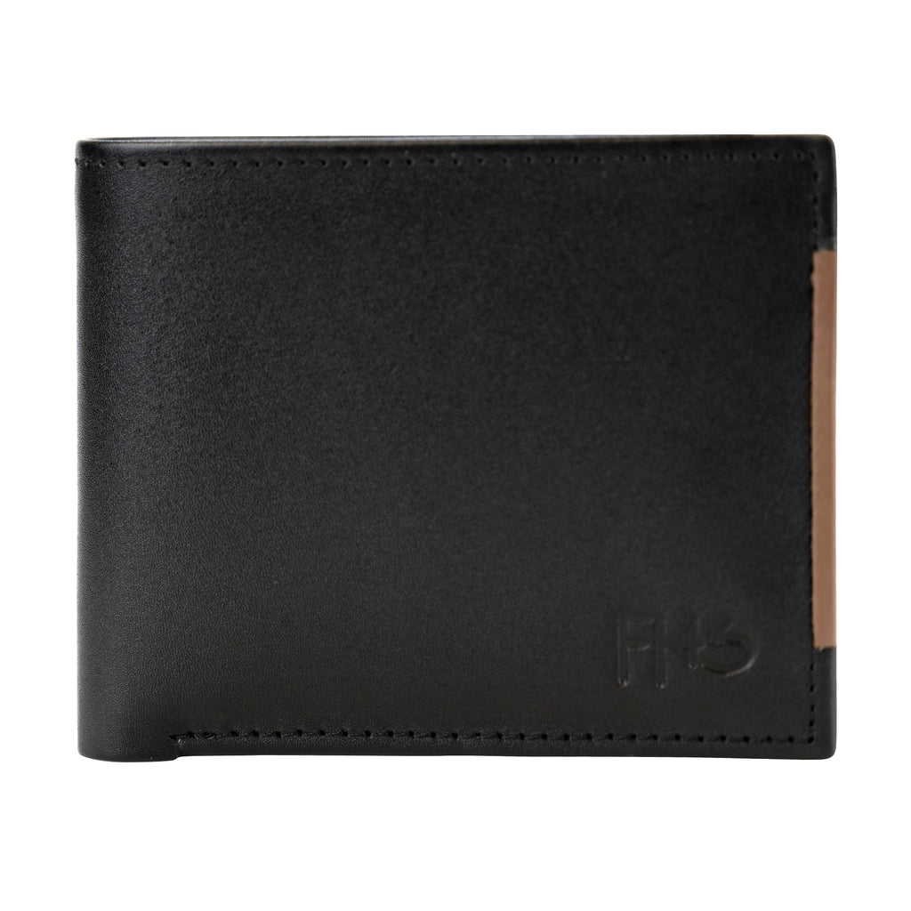 Solid Colored Bi-fold Wallet-Black