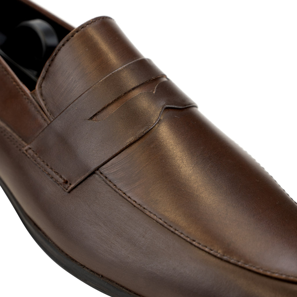 Dual Tone Leather Loafer - Brown