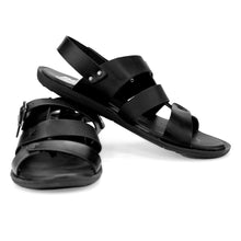 Load image into Gallery viewer, Strapped Sandals-Black