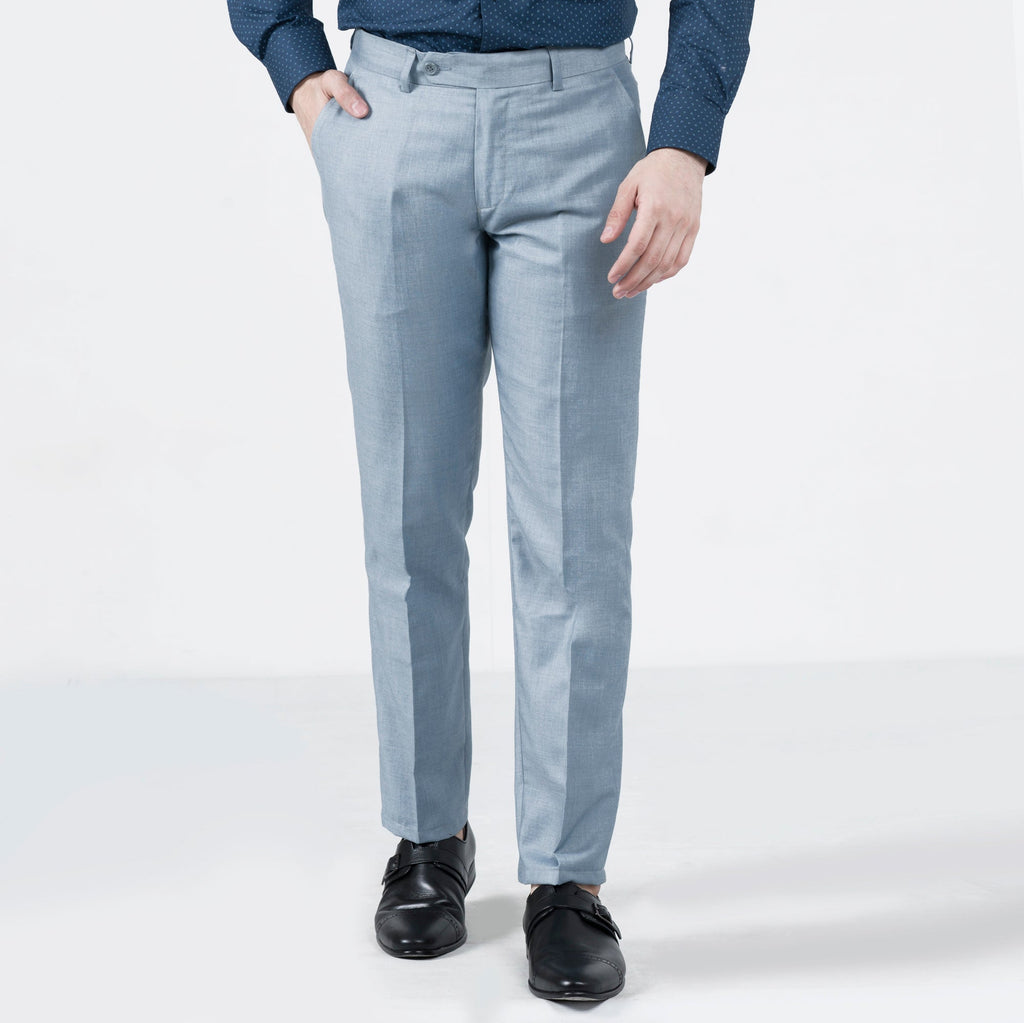 Buy Men Cream Regular Fit Check Flat Front Formal Trousers Online - 693382  | Louis Philippe
