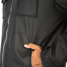 Load image into Gallery viewer, Black Faux Leather Jacket - FHS Official
