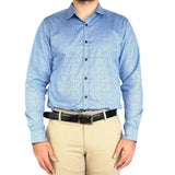 Blue Spotted Print Casual Shirt