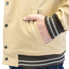 Load image into Gallery viewer, Buttoned Beige Varsity Jacket - FHS Official