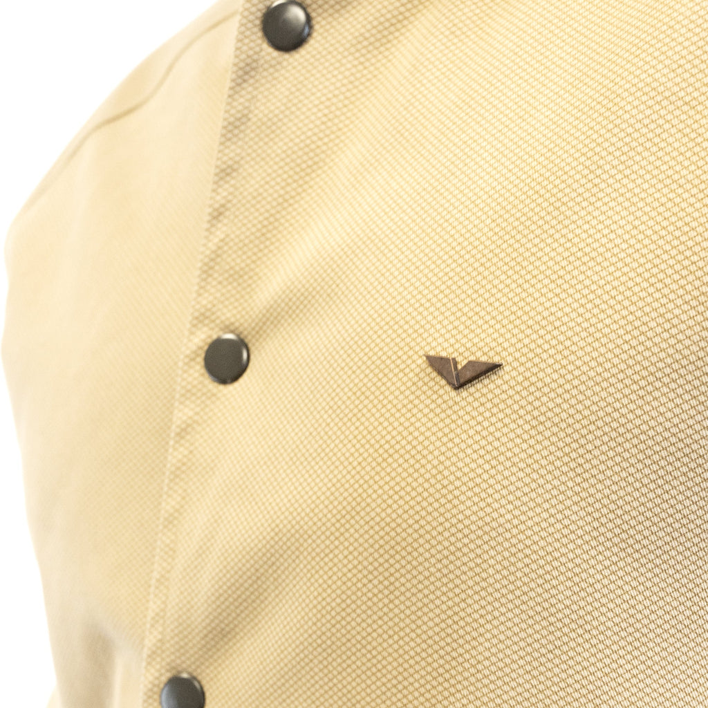 Buttoned Beige Varsity Jacket - FHS Official