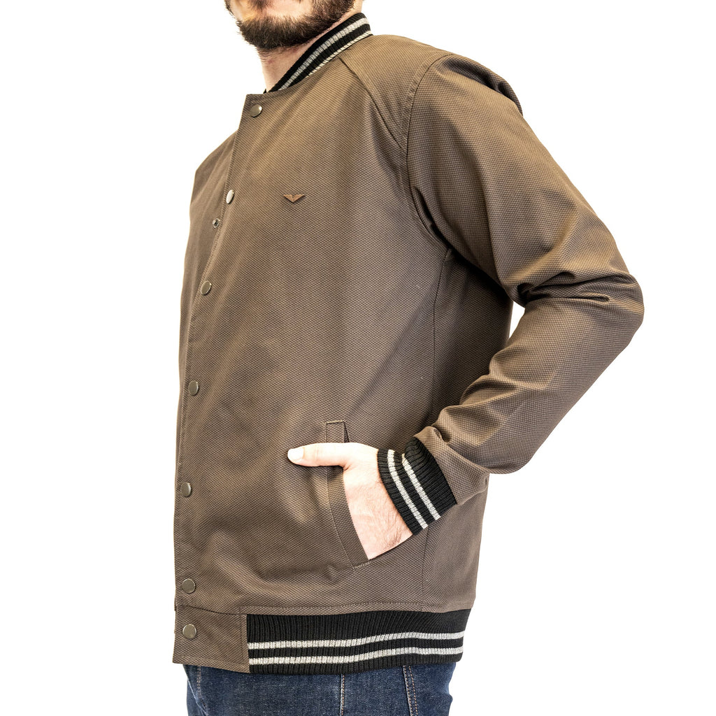 Buttoned Brown Varsity Jacket - FHS Official