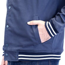 Load image into Gallery viewer, Buttoned Navy Varsity Jacket - FHS Official