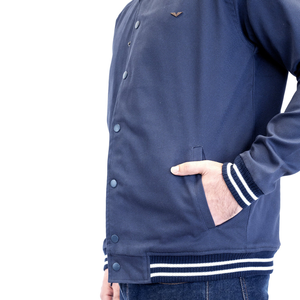 Buttoned Navy Varsity Jacket - FHS Official