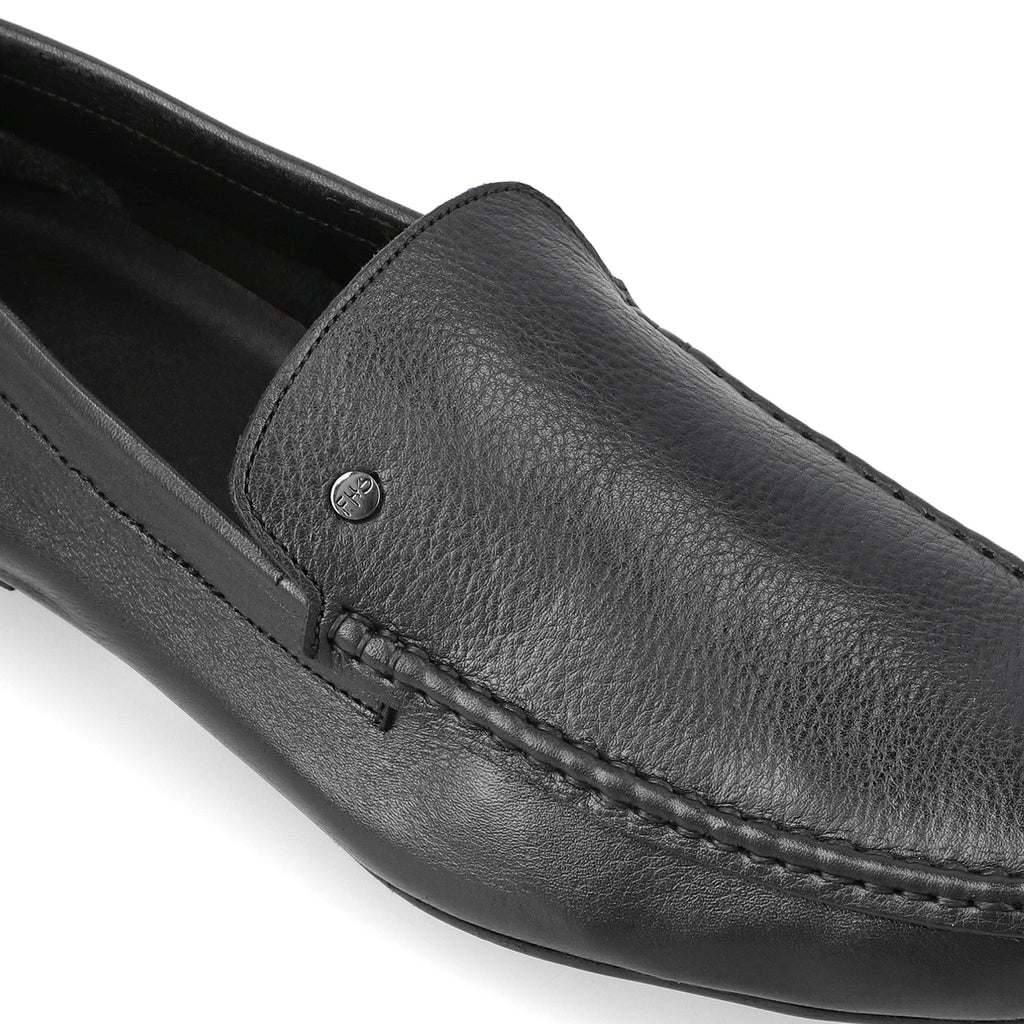 Classic Black Plain Moccasins - FHS Official