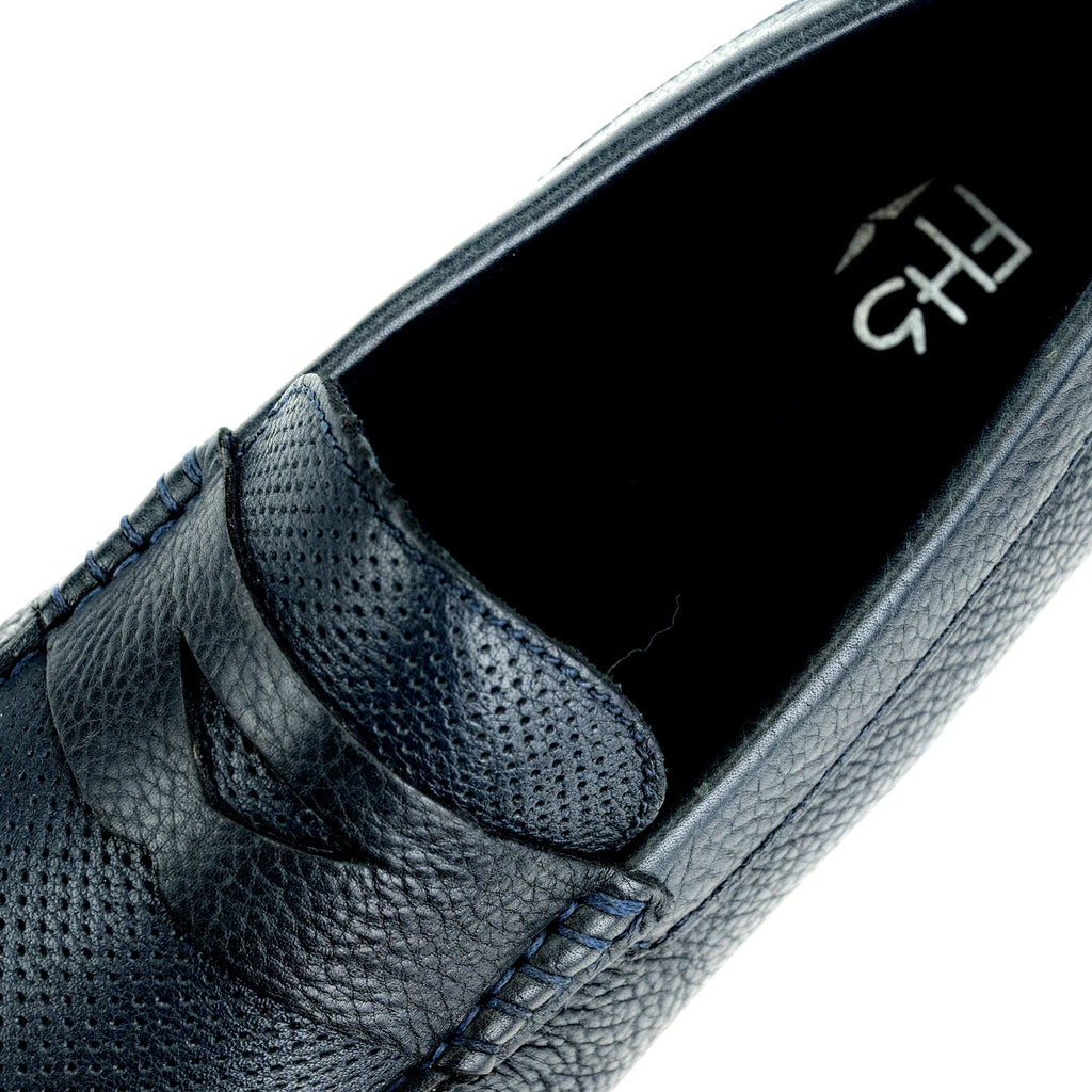 Dotted Penny Moccasin- Navy - FHS Official