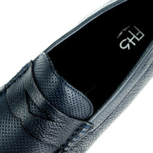 Load image into Gallery viewer, Dotted Penny Moccasin- Navy - FHS Official