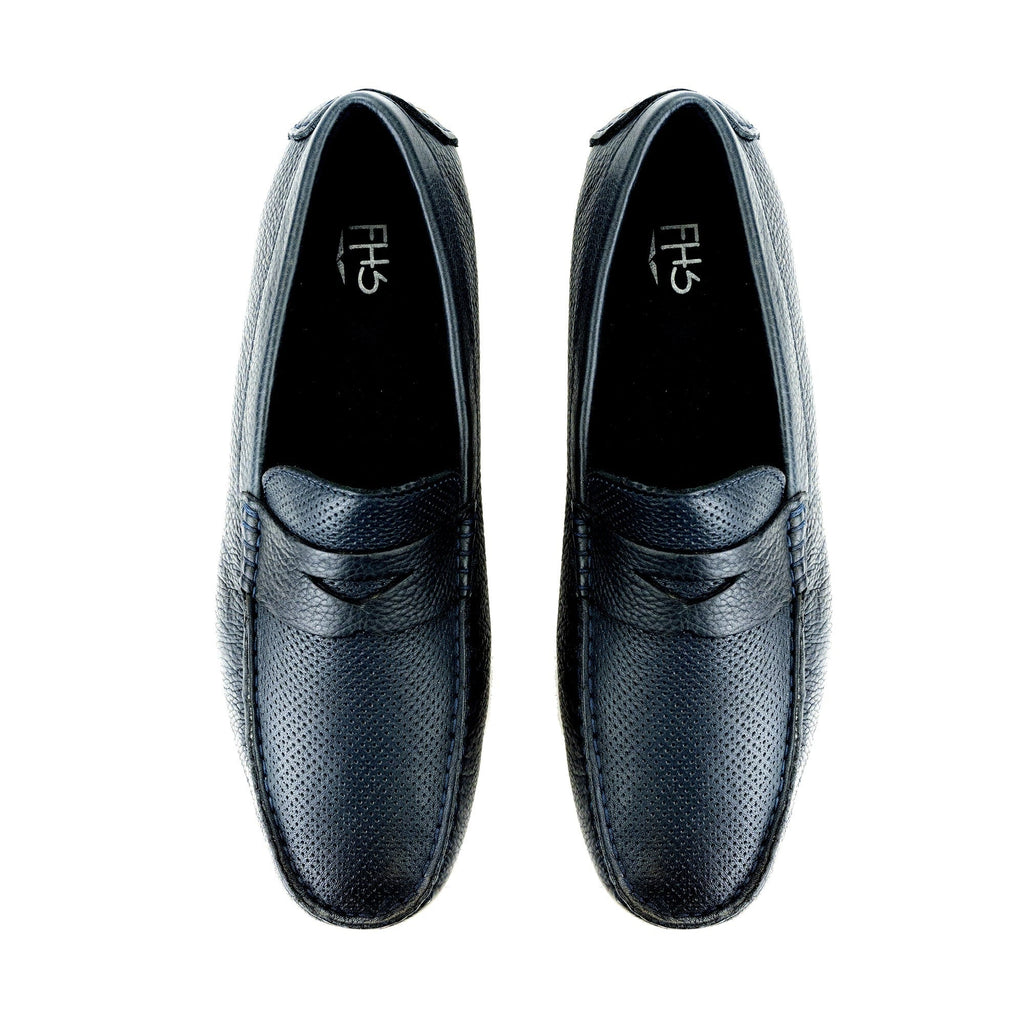 Dotted Penny Moccasin- Navy - FHS Official