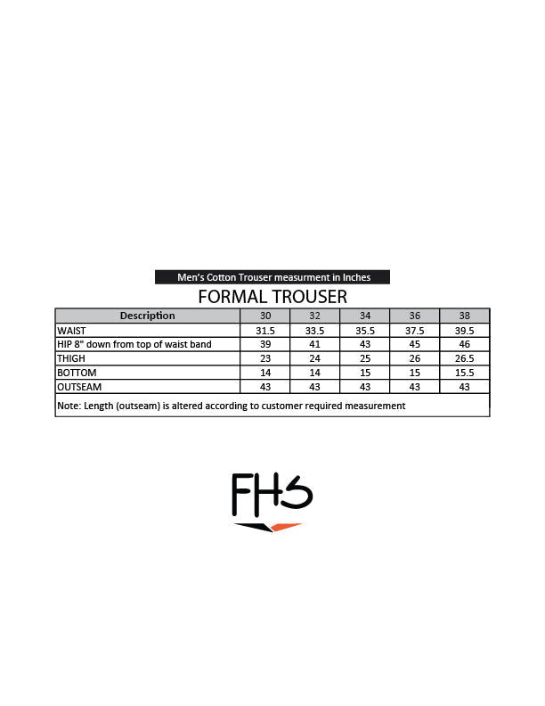 Dusk Brown Formal Trousers - FHS Official