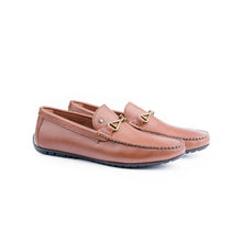 Load image into Gallery viewer, Gold Clipped Brown Moccasins - FHS Official