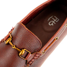 Load image into Gallery viewer, Gold Horse Bit Buckle Moccasin-Bordo - FHS Official