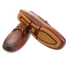 Load image into Gallery viewer, Gold Horse Bit Buckle Moccasin-Bordo - FHS Official