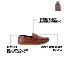 Load image into Gallery viewer, Gold Horse Bit Buckle Moccasin-Bordo - FHS Official
