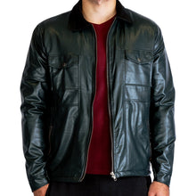 Load image into Gallery viewer, Green Faux Leather Jacket - FHS Official