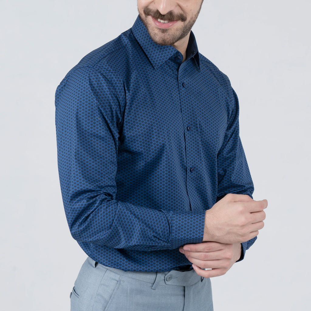 Moroccan Blue Formal Shirt - FHS Official
